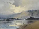 Cook Inlet, Alaska by Sydney Laurence, oil on canvas affixed to board, sold Aug 2015