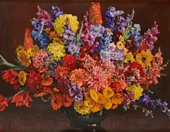 Sergei Bongart, Flowers, oil on canvas