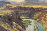 Ray Roberts, Virgin River overlook, Utah, oil on canvas