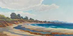 Carpinteria bluffs by Ray Strong, oil on board, sold Aug 2015