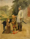Charles Bertrand d'Entraygues, Caught in the act, oil on canvas