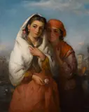 Charles Baxter, Gypsy girls, oil on canvas