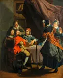 Jan Josef Horemans the Younger, At the lawyer's office; A consultation (a pair), first