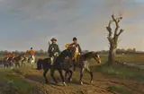 Paul Van der Vin, Return from the hunt, oil on canvas