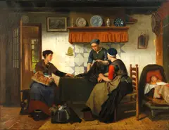 Sipke Kool, The cloth merchant, oil on canvas