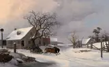 Thomas Birch, Winter landscape, oil on canvas