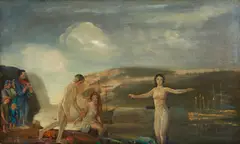 Arthur Bowen Davies, Fording song, oil on canvas
