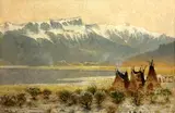 Edwin Deakin, Sink of the Humboldt, Nevada, oil on canvas board