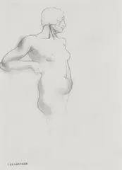 Tamara de Lempicka, Femme de Profil, 1923, pencil on paper