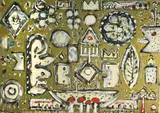 Philip Martin, Champ d'Or, 1962; Untitled, 1951 (2), first gouache and oil on canvas; second gouache and resin on paper