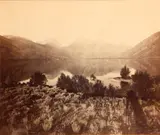 William Henry Jackson, The Upper Twin Lake, Colorado, 1875, Mammoth albumen print, on the original mount