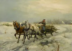 Diederik, The falling load, oil on canvas