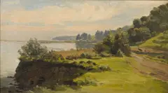 Thaddeus Welch, Goleta slough, oil on board