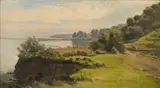 Thaddeus Welch, Goleta slough, oil on board