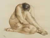 Francisco Zúñiga, Untitled (Seated nude)