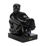 Armando Amaya, Untitled (Seated woman), 1983 Mujer con trenzas (Woman with braids), 1983, black marble