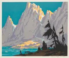 Sam Hyde Harris, High Sierra, n.d., Woodcut in colors on wove paper