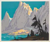 Sam Hyde Harris, High Sierra, n.d., Woodcut in colors on wove paper