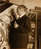 Josef Breitenbach, Wassily Kandinsky, Paris, 1938, Warm-toned gelatin silver print, not signed or stamped