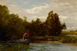 Thomas Hill, Tranquil afternoon, oil on canvas