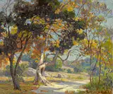 Jack Wilkinson Smith, Sunshine through the oaks, oil on canvas