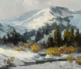 Jack Wilkinson Smith, Winter's mantle, oil on masonite