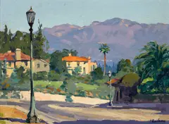Early Pasadena by Ferdinand Kaufmann, oil on board, sold Apr 2015