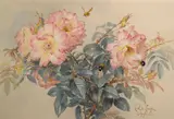 Paul de Longpré, Pink roses and bees