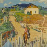 Walter Ufer, House on a hill
