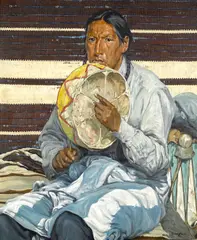 Walter Ufer, Indian Entertainer, oil on canvas