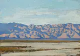 Maynard Dixon, Desert expanse; Nude study (double-sided), 1926, oil on board