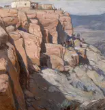 Carl Oscar Borg, A Hopi Shrine (Hopi rain dance)