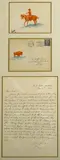 Olaf Carl Seltzer, Letter with illustration of mounted cowboy and bison