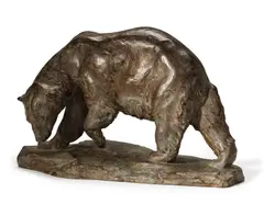Frederick Roth, Bear, bronze with green patina