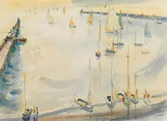 Philip Latimer Dike, Summer surface, watercolor on paper