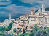 Emil Kosa Jr., Assisi #2, oil on canvas