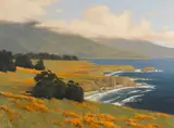 Brian Blood, Wildflowers and eucalyptus, Big Sur, 2007, oil on canvas