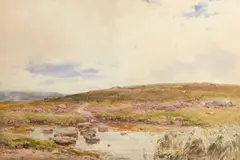 Claude Hayes, The Highlands, watercolor on paper