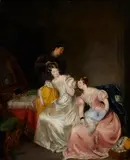Johannes Cornelius Mertz, The dressing room, oil on panel
