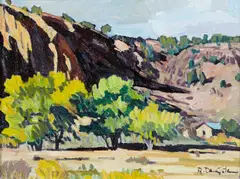 Robert Daughters, S. Shadowed Arroyo, oil on canvas