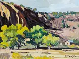 Robert Daughters, S. Shadowed Arroyo, oil on canvas