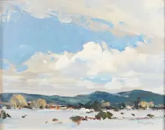 Doug Higgins, Winter Sky, oil on board