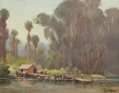 Orpha Klinker, Arboretum, oil on canvas