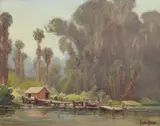 Orpha Klinker, Arboretum, oil on canvas