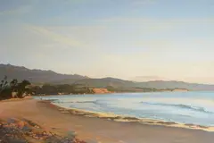 Richard Schloss, A view of the Santa Barbara coastline, oil on canvas