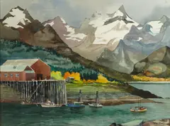 The Cannery, Haines, Alaska by Tony Sheets, watercolor on paper, sold Feb 2015