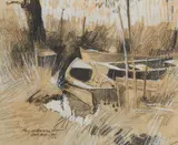 Roy Martell Mason, The home of his forefathers; Guide's boats at Back Bay (2)