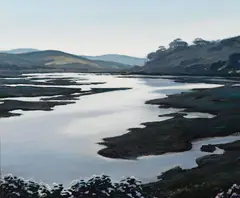 Christopher S. Gerlach, Sunrise on the Lagoon, oil on canvas