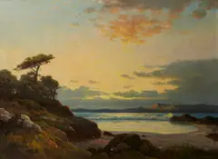 Robert E. Wood, A view of the Monterey shore, oil on canvas