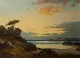 Robert E. Wood, A view of the Monterey shore, oil on canvas